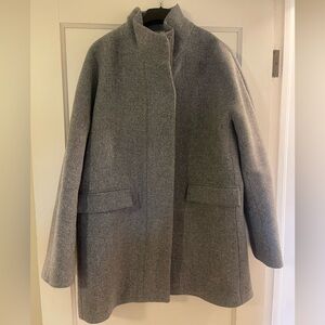 J.Crew gray stadium cloth coat.